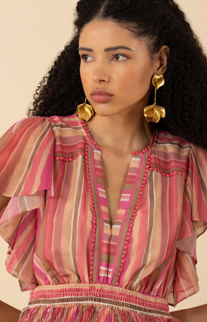 Hale Bob Della Charmeuse Dress