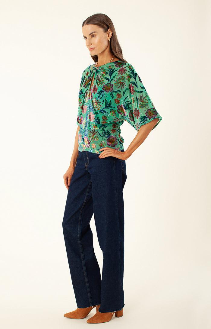 hale bob Delyse Velvet Burnout Keyhole Top