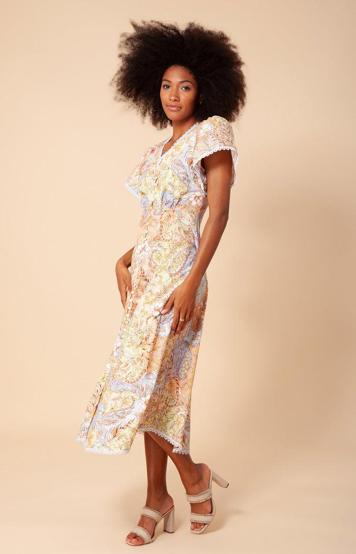 Hale Bob Desirae Washed Poplin Dress