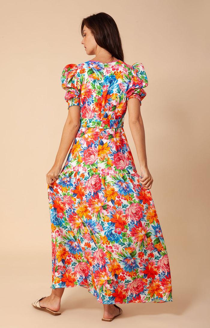 Hale Bob Dominica Embroidered Linen Maxi Dress