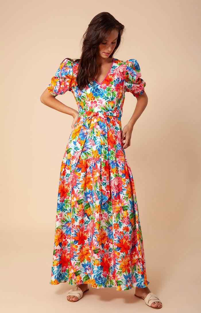 Hale Bob Dominica Embroidered Linen Maxi Dress
