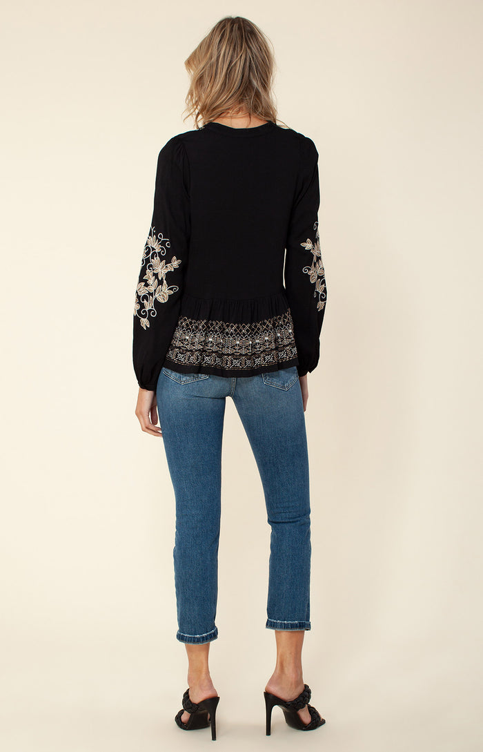 Hale Bob Donatella Embroidered Top