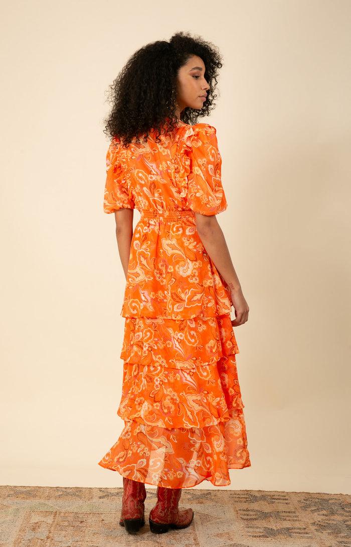 Hale Bob Dream Tiered Chiffon Dress