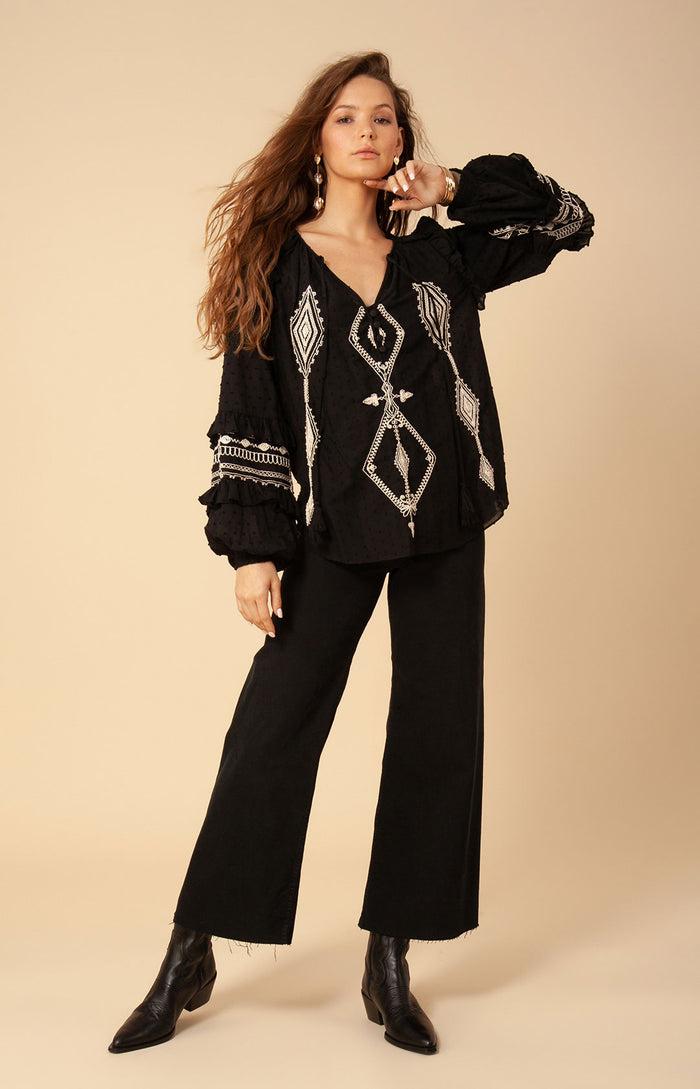 Hale Bob Dyana Embroidered Top