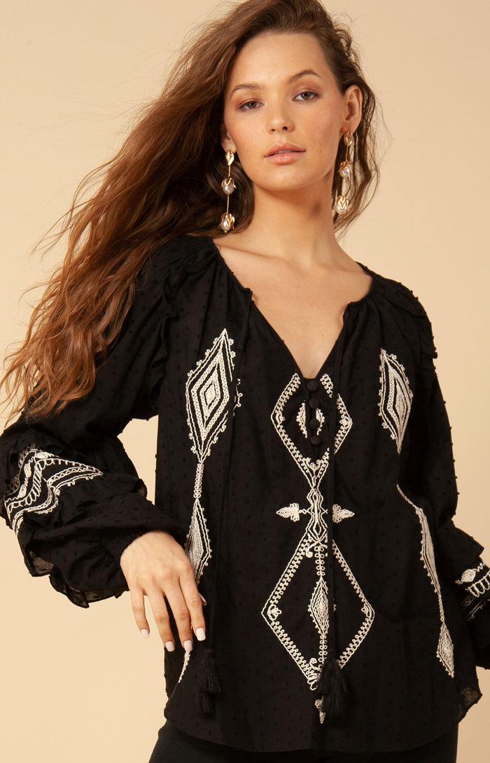 hale bob Dyana Embroidered Top
