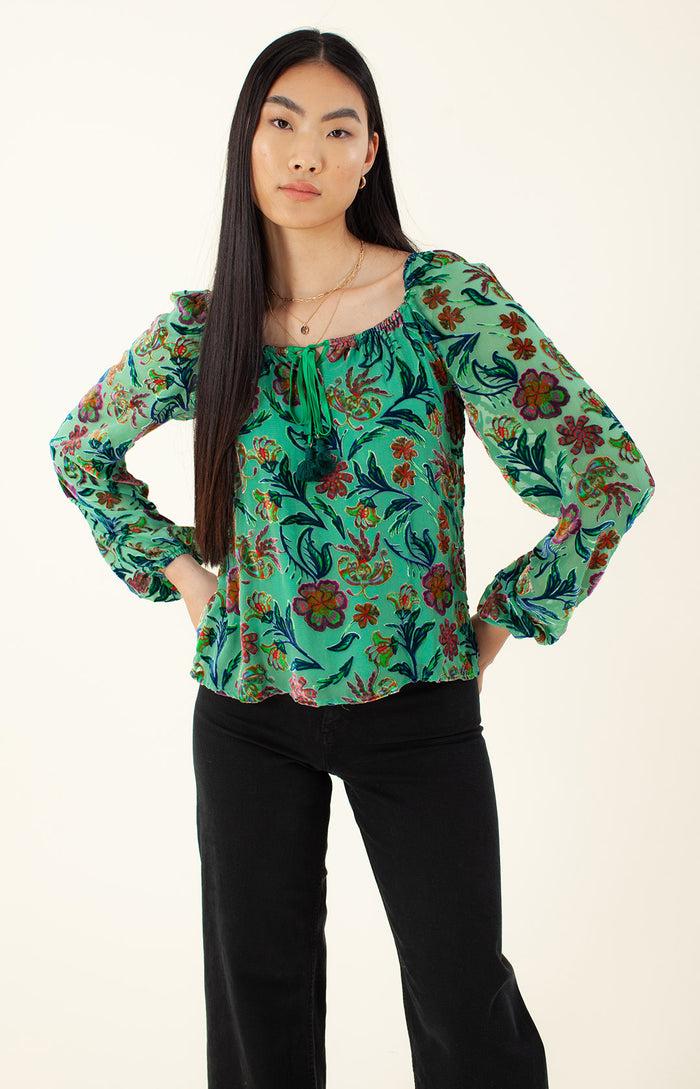 Hale Bob Edessa Velvet Burnout Top