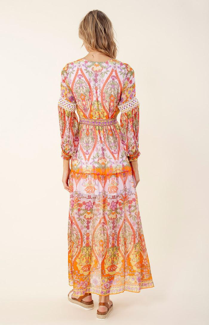 Hale Bob Edlynn Chiffon Maxi Dress