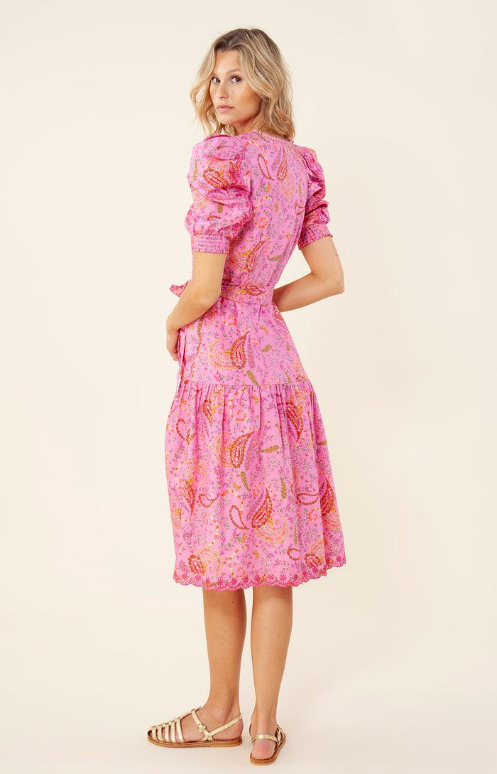 Hale Bob Elaina Poplin Midi Dress