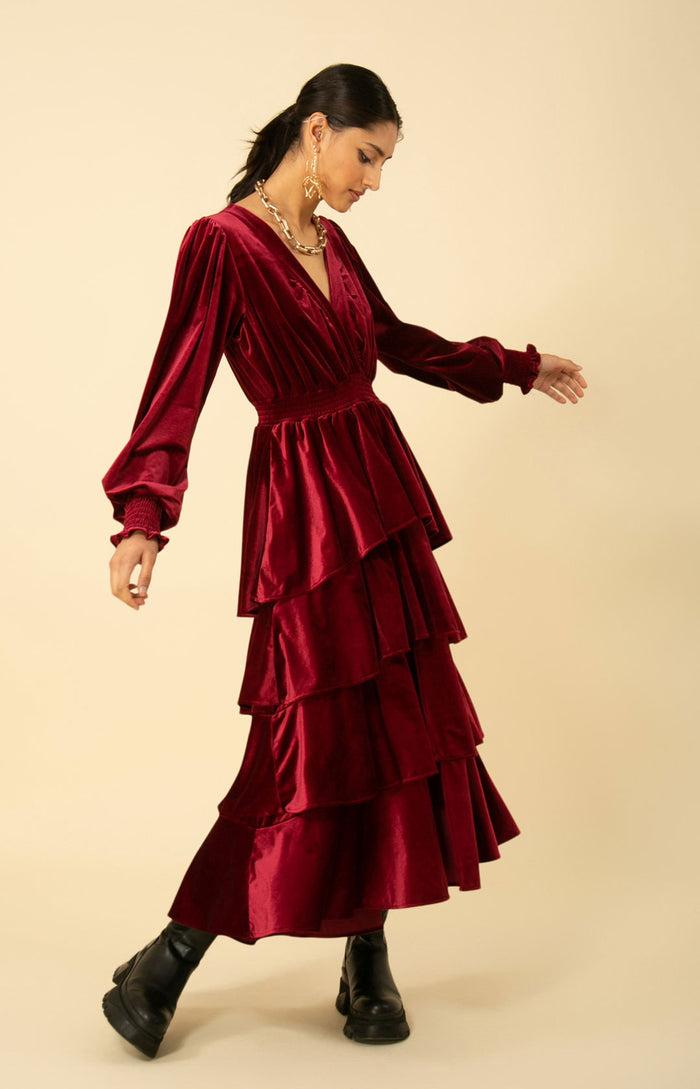 Hale Bob Eleanor Velvet Maxi Dress