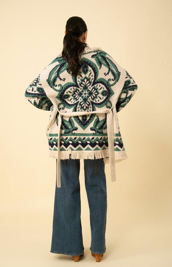 Hale Bob Eliana Fringe Wrap Sweater