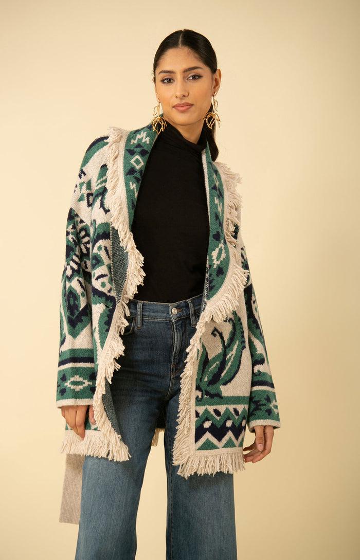 hale bob Eliana Fringe Wrap Sweater