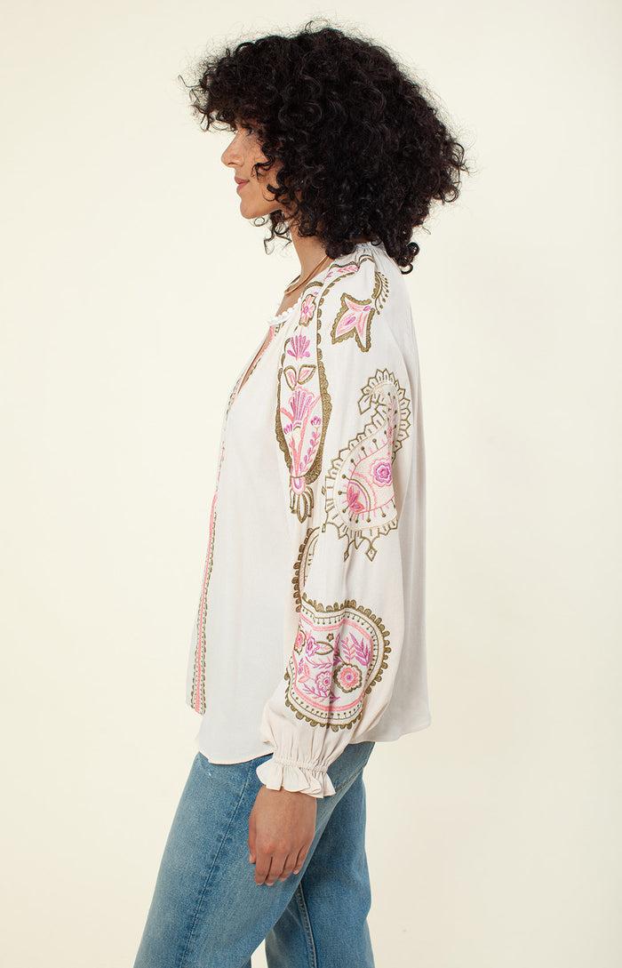 Hale Bob Elisa Embroidered Top