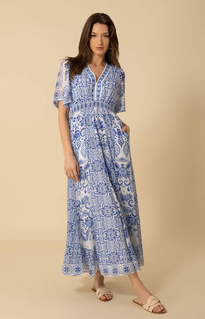 hale bob Ellis Chiffon Maxi Dress