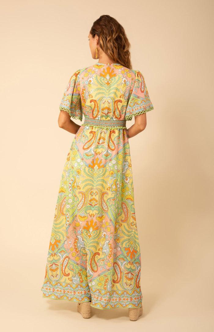 Hale Bob Elsie Linen Maxi Dress