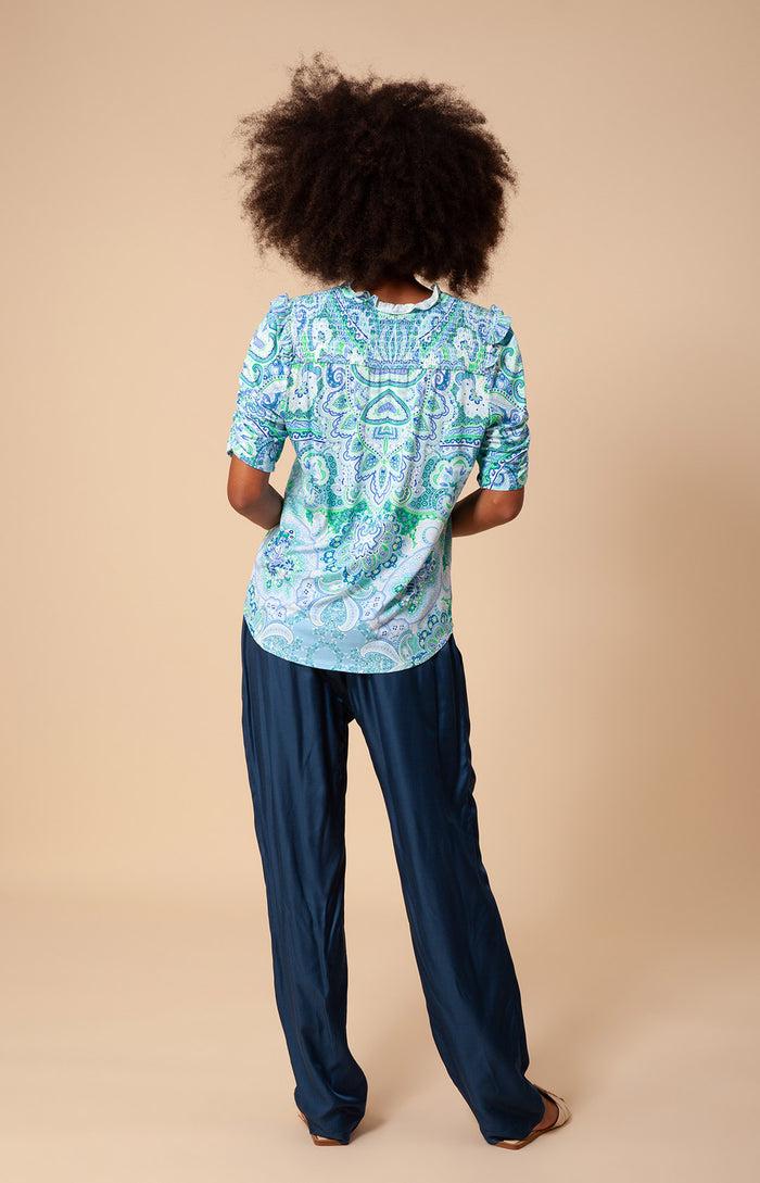 Hale Bob Emely Washed Solid Charmeuse Pant