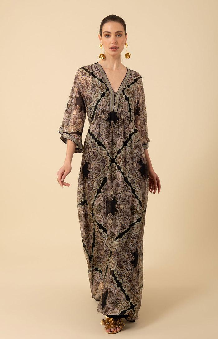 Hale Bob Emerie Chiffon Maxi Dress