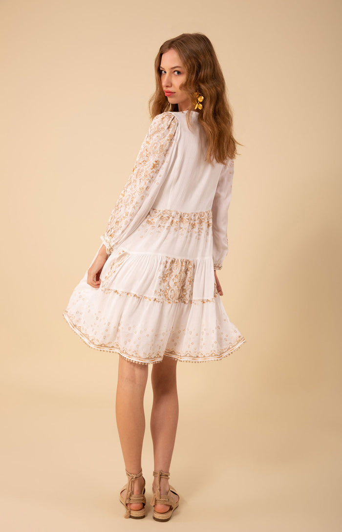 Hale Bob Emery Embroidered Dress
