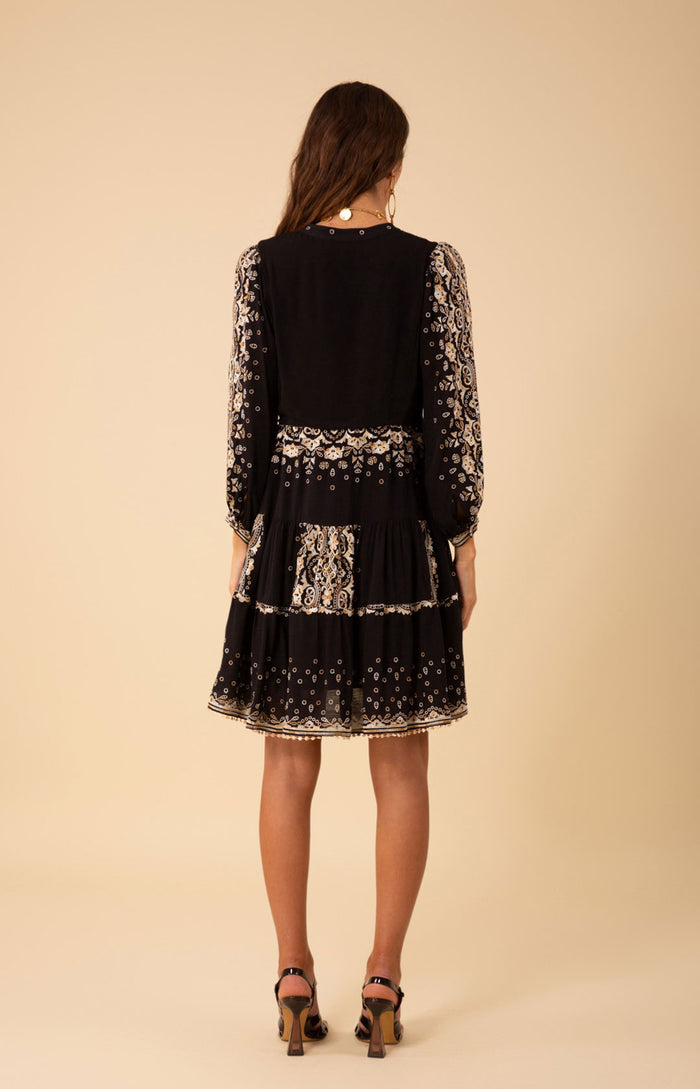 Hale Bob Emery Embroidered Dress