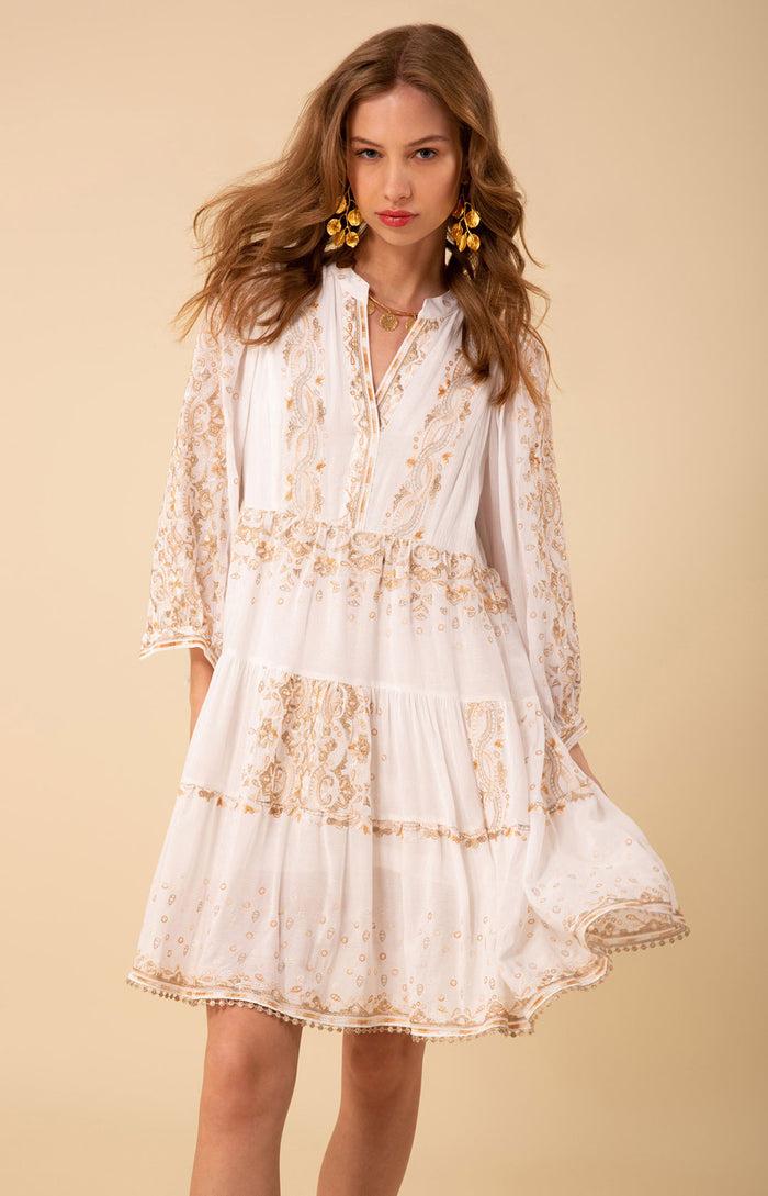 hale bob Emery Embroidered Dress