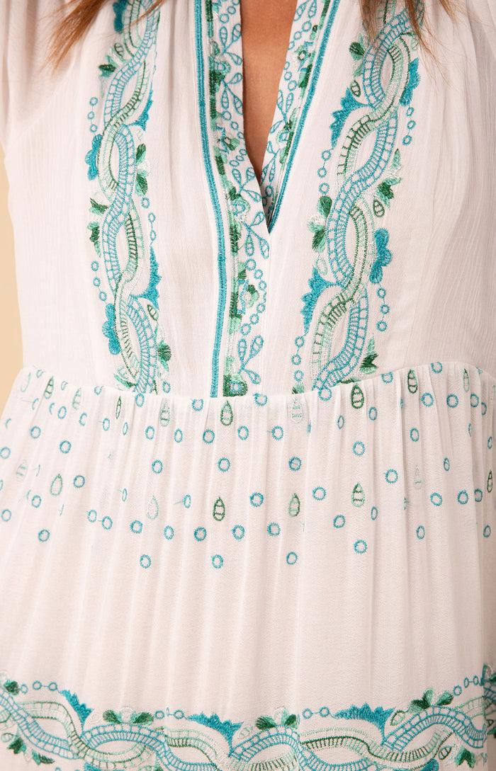 Hale Bob Emery Embroidered Maxi Dress