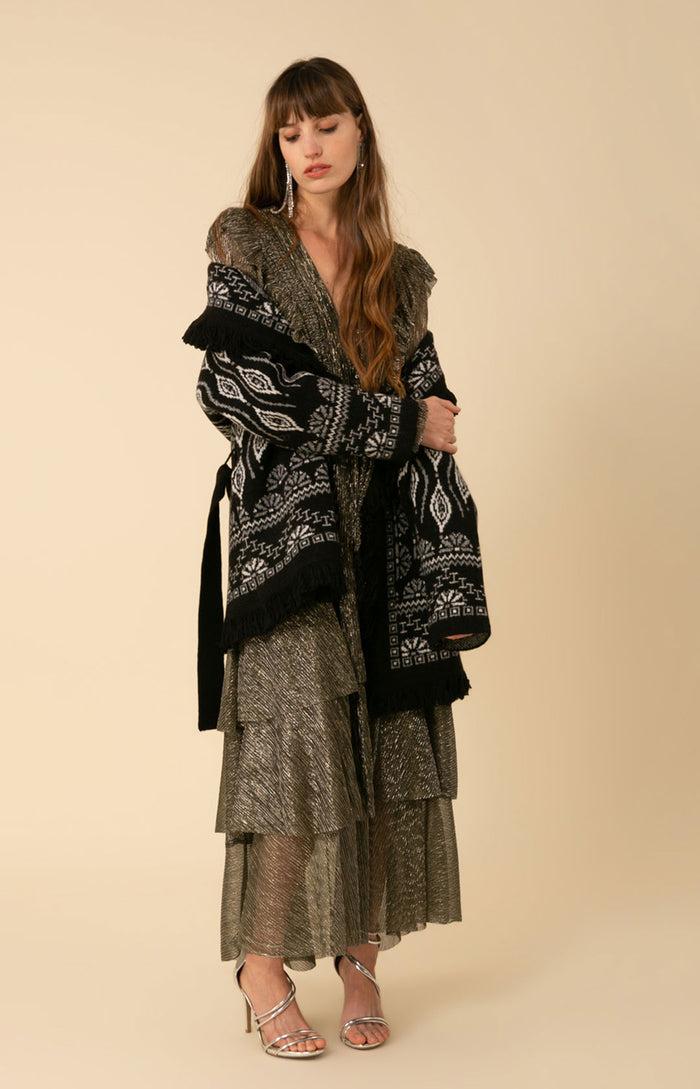 Hale Bob Emmy Fringe Wrap Sweater