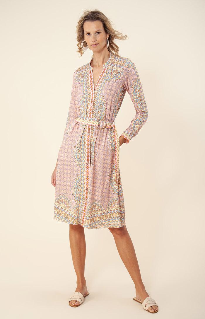 Hale Bob Emory Belted Jersey Dress