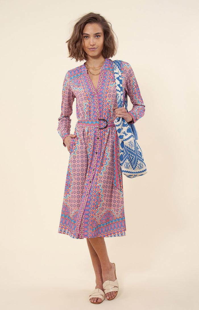 Hale Bob Emory Belted Jersey Dress