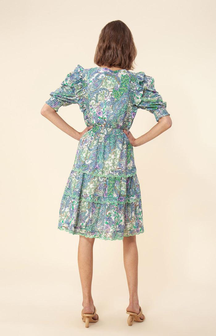 Hale Bob Eola Eyelet Trim Voile Dress