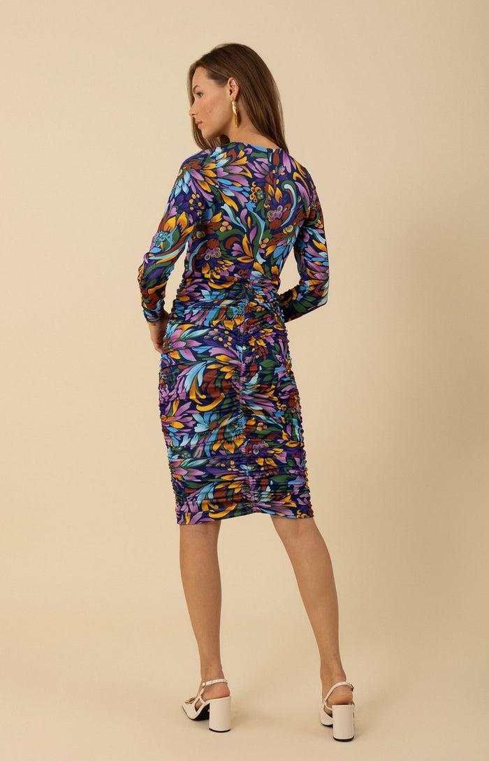 Hale Bob Eve Shirred Jersey Dress