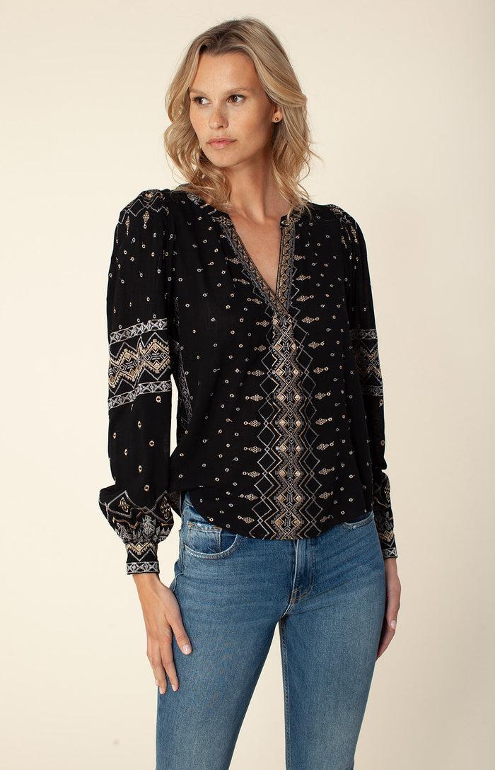 hale bob Evelyn Embroidered Top