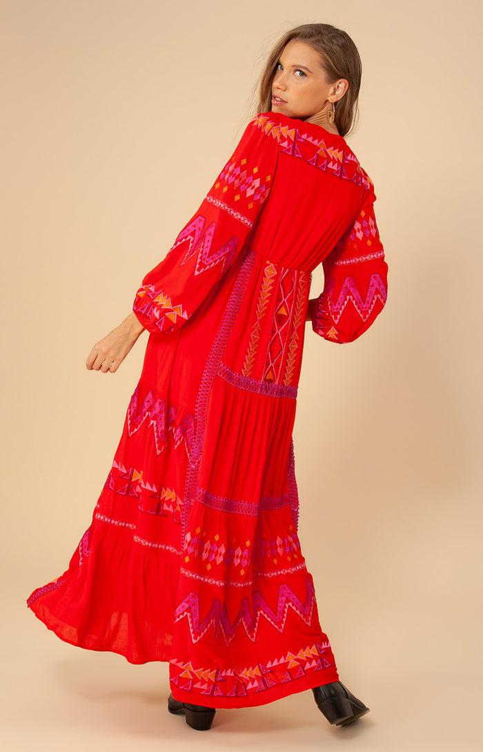 Hale Bob Fallin Embroidered Maxi Dress