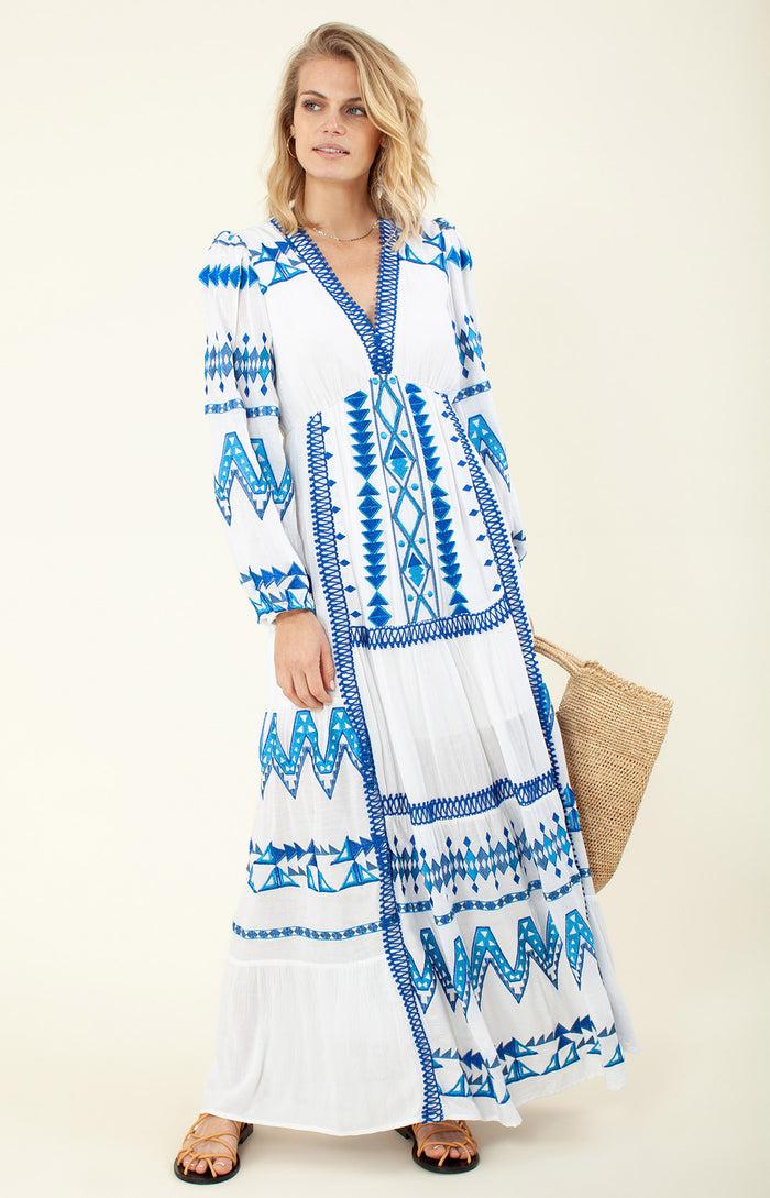 hale bob Fallin Embroidered Maxi Dress