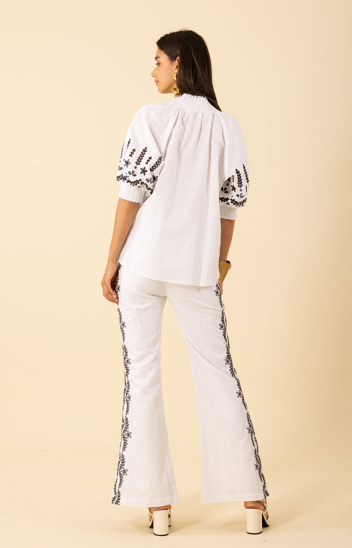 Hale Bob Fallon Embroidered Cotton Top