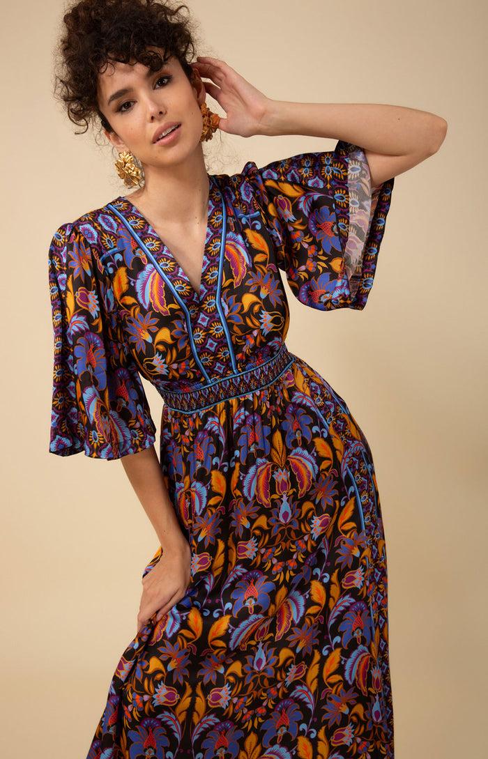 Hale Bob Felicity Charmeuse Maxi Dress