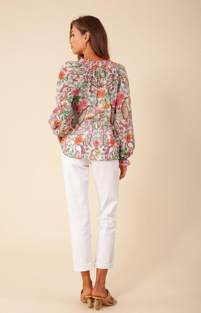 Hale Bob Finualla Voile Tie Neck Top