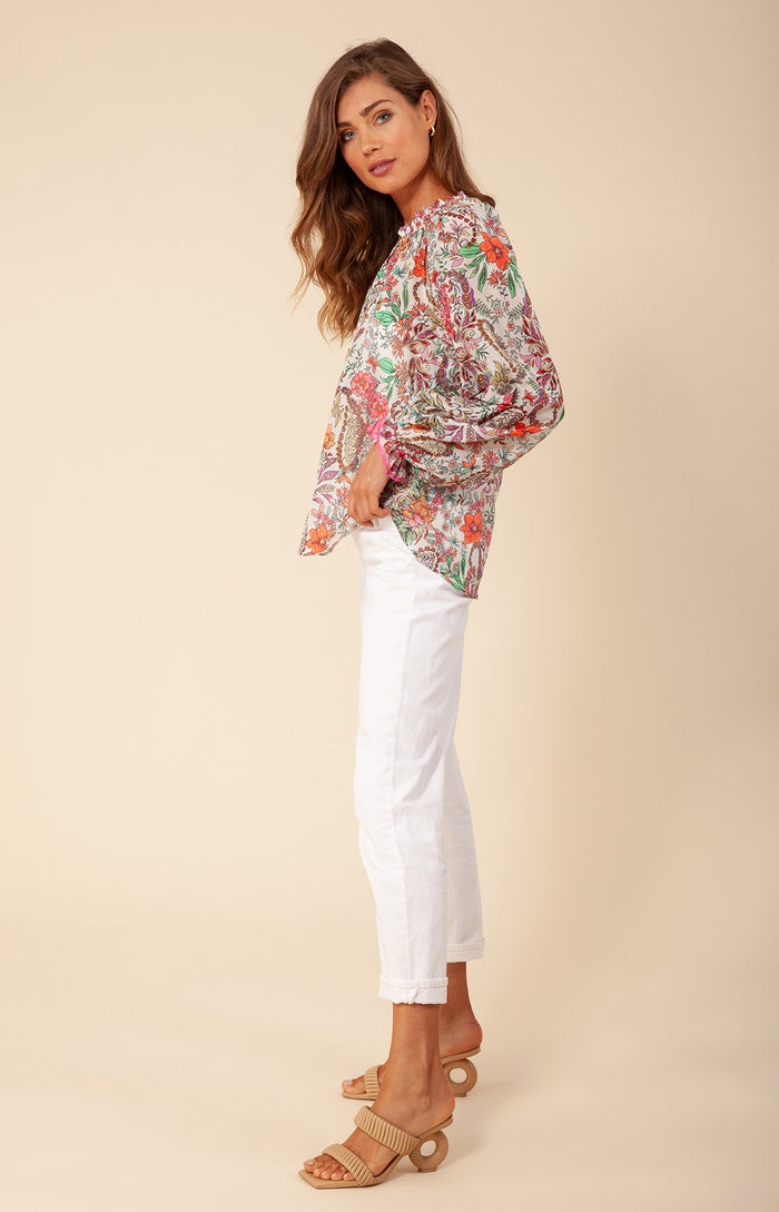 Hale Bob Finualla Voile Tie Neck Top