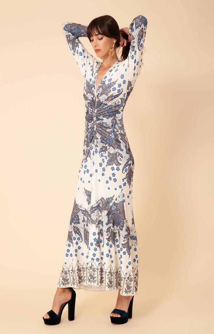 Hale Bob Floria Shirred Jersey Dress