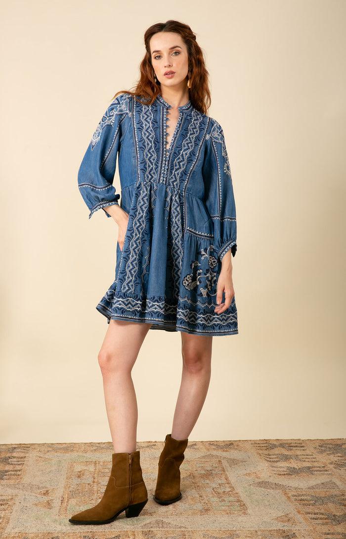 Hale Bob Gabriela Chambray Dress