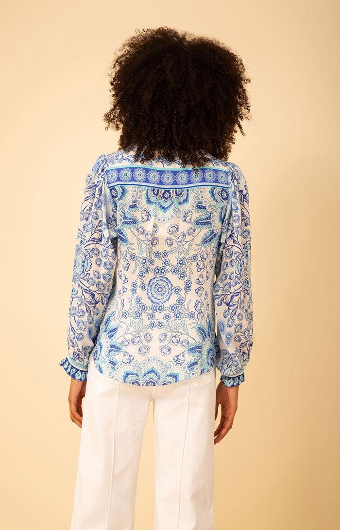 Hale Bob Gia Silk Crepe De Chine Top