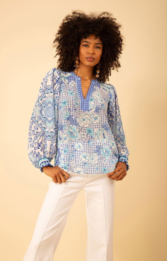 hale bob Gia Silk Crepe de Chine Top