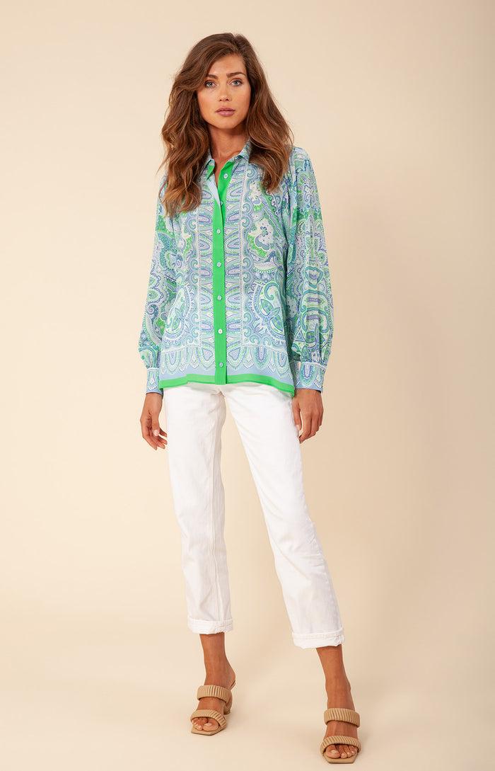 hale bob Gloria Silk Button Up Top