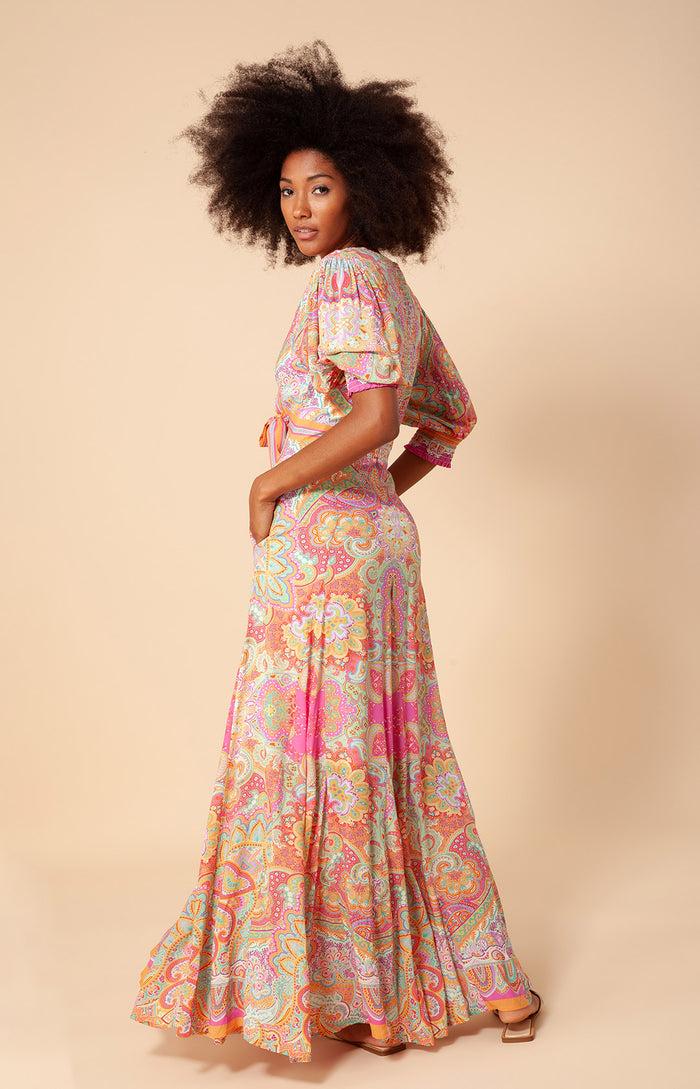 Hale Bob Goya Button Up Maxi Dress