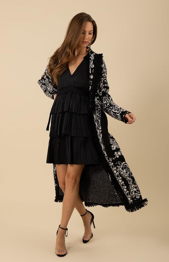 Hale Bob Haisley Wool Blend Jacquard Sweater Maxi