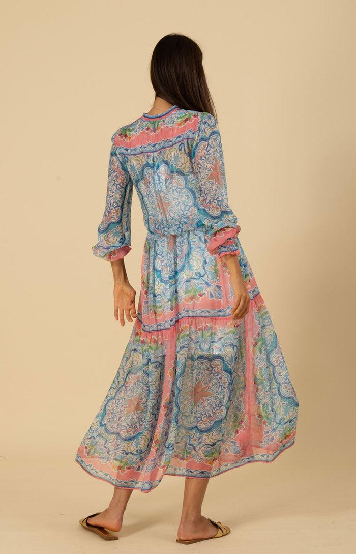 Hale Bob Halo Chiffon Maxi Dress