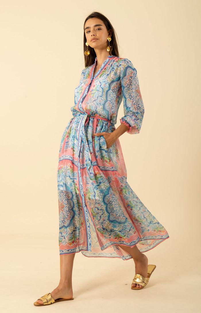 Hale Bob Halo Chiffon Maxi Dress