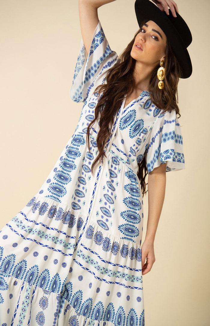 Hale Bob Hania Button Maxi Dress