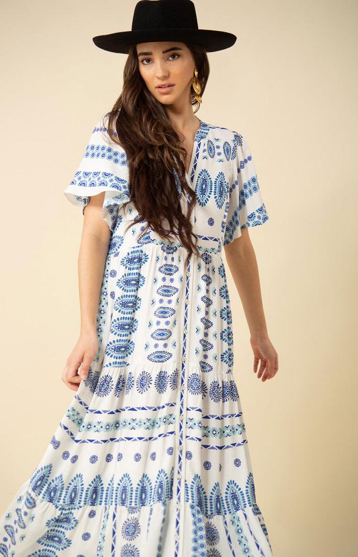 hale bob Hania Button Maxi Dress