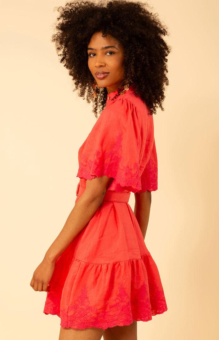 Hale Bob Haven Embroidered Linen Dress