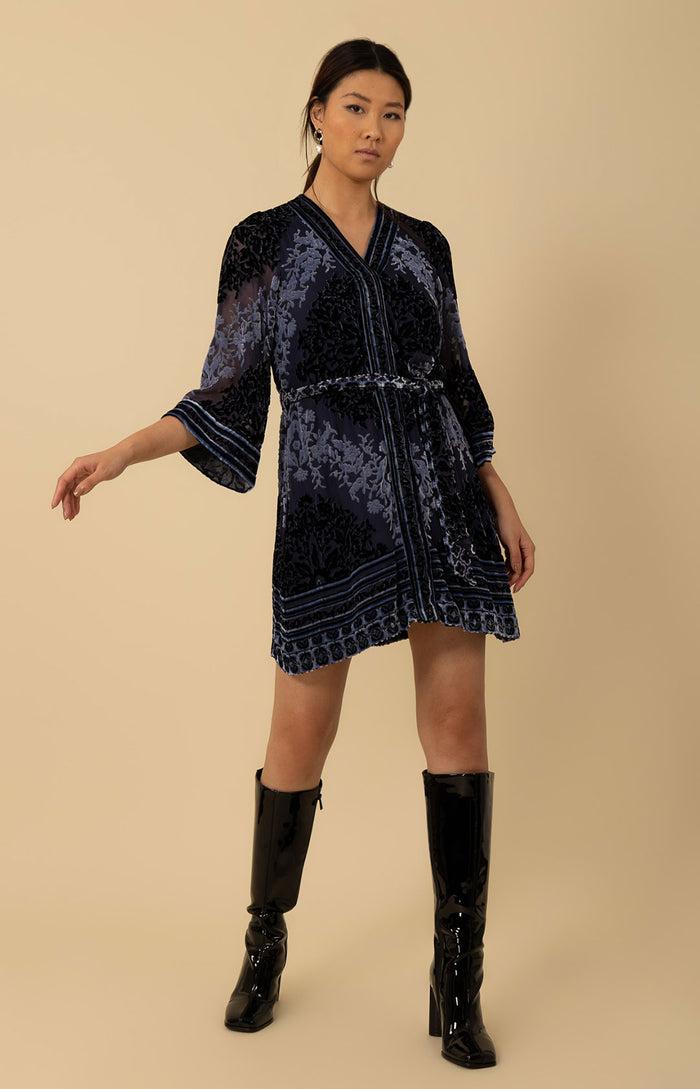 hale bob Helena Velvet Burnout Dress