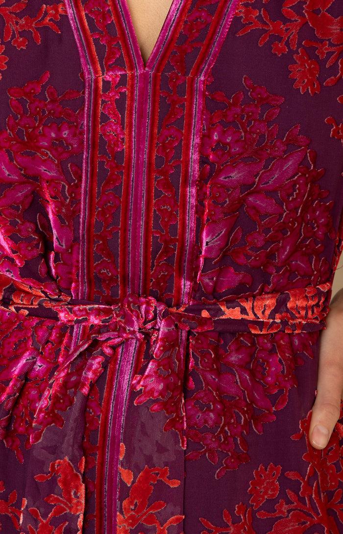 Hale Bob Helena Velvet Maxi Burnout Dress